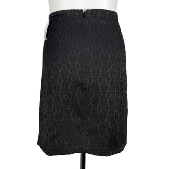 NWT RICKI'S Jacquard Black Pencil Skirt Size 14 - Picture 2 of 8